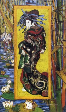 Japonaiserie Oiran after Kesai Eisen Vincent van Gogh Oil Paintings
